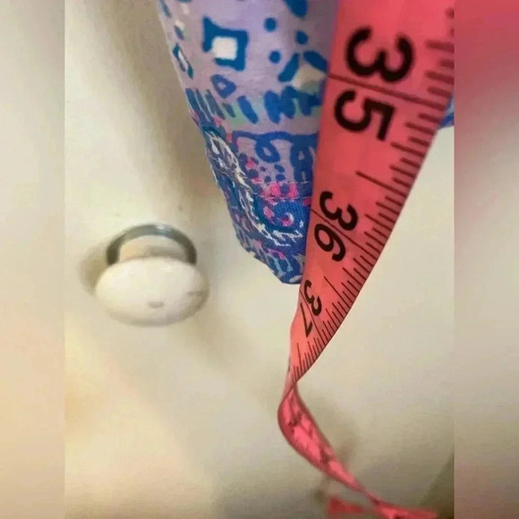 Lilly Pulitzer Shift Mini Blue and Pink Dress Sz Medium - Picture 7 of 12